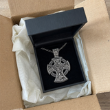 Double-Sided Silver Crucifix and St. Michael Pendant