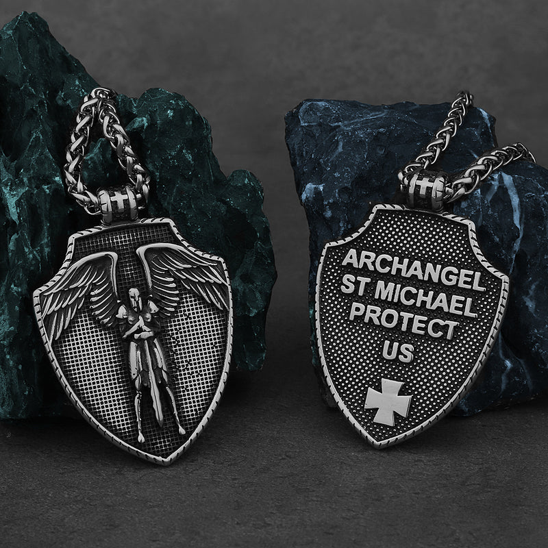 St.Michael's Archangel Necklace. Paratrooper Police Military Paramedic Grocers Mariners and military personnel Patron Saint Amulet