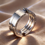 Deformable Kissing Fish Stainless Steel Jewelry | Ring & Necklace 2-in-1 Set jewelry product image