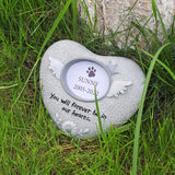 Bgcopper Pet Memorial Stone with Picture Frame
