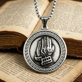 Vintage Prayer Hand Stainless Steel Necklace – Faith, Strength & Timeless Devotion