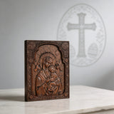 Unsere Liebe Frau von der immerwährenden Hilfe Holzschnitzerei Wanddekoration Geschenk