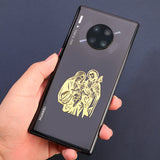 Luxury Religious Jesus Virgin Mary Gold Plated Copper Mobile Phone Decorative Sticker