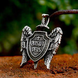 St Michael's Archangel Shield Stainless Steel Necklace