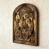 Orthodoxe Ikone Heilige Dreifaltigkeit Holzschnitzgeschenk