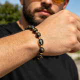 Cross Charm Beaded Stretch Bracelet – Faith, Hope & Timeless Devotion