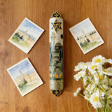 Hand-Painted Enamel Mezuzah: The Dual Essence of Faith & Craftsmanship