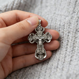 Two-Sided Devotional Cross - Jesus & Mary in 925 Silver - Wearable Faith