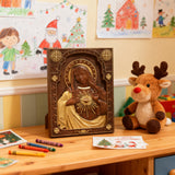 Immaculate Heart of Mary Hand-Carved Beech Wood Sculpture | Sacred Home Altar Ornament