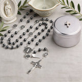 Black Onyx Rosary Necklace: A Bold Token of Devotion for Prayer & Daily Wear