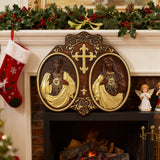 Sacred Heart of Jesus and Heart of Mary Plaque - 2023 New Religious Christmas Gift