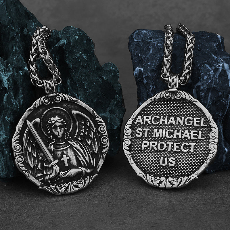 St.Michael's Archangel Necklace. Paratrooper Police Military Paramedic Grocers Mariners and military personnel Patron Saint Amulet