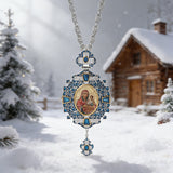 Vintage Our Lady & Child Icon Necklace
