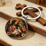 Holy Family Keychain: Carry the Warmth of the Nativity Wherever You Go
