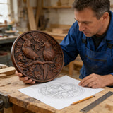 Cardinal Hand-Carved Beechwood Wall Art