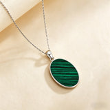 Tree of Life Malachite Zinc Alloy Necklace – Growth, Strength & Timeless Nature