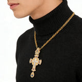 Jesus Cross Diamond-Encrusted Necklace: A Sacred Statement of Faith