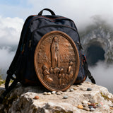 Our Lady of Fatima Wood Carving Decoration - Virgin Wall Pendant