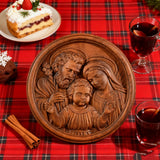 Holy Family Wooden Plaque: A Christian Symbol of Love, Faith, & Family
