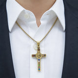 Gemstone St. Benedict Cross Necklace: Wear Protection & Faith With Radiance
