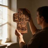 Good Shepherd Wooden Cross: A Religious Gift of Endless Care & Guidance