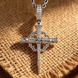 Nail Cross Crown of Thorns Necklace – Faith, Redemption & Timeless Strength