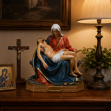 Resin Pietà Statue – Virgin Mary Holding Jesus Christian Home Decor