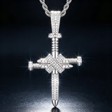 Iced Nail Cross Pendant Necklace – Faith, Strength & Dazzling Luxury