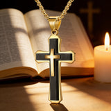 New Stainless Steel Layered Cross Pendant Necklace