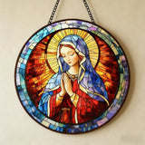 Our Lady Stained Glass Suncatcher: A Radiant Tribute to Mary