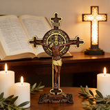 Dual Divine Cross: Christ’s Redemption & St. Benedict’s Protection