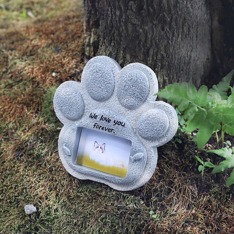 Bgcopper Pet Memorial Stone with Picture Frame
