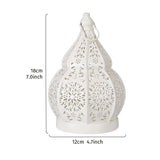 Moroccan Iron Cutout Lantern | Decorative Candle Holder