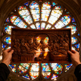 Bgcopper Last Supper Religious Carving Icons Gifts Wood Carving Religious Wood Wall Art