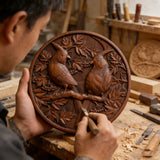 Cardinal Hand-Carved Beechwood Wall Art