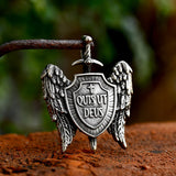 St Michael's Archangel Shield Stainless Steel Necklace