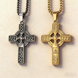 Celtic Knot Titanium Steel Cross