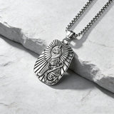 Ancient Egyptian Bastet Cat Goddess Stainless Steel Necklace | Egyptian Revival Jewelry