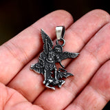 Bgcopper ST.Michael Archangel Stainless Steel Necklace