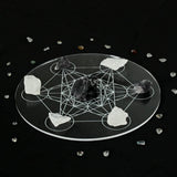 Large Acrylic Meditation Platform Metatron's Cube Disc - Decor Gift