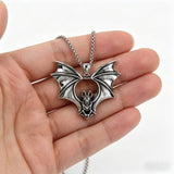 Gothic Bat Titanium Steel Necklace – Rebirth, Night & Bold Style