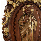 St. Jude Wooden Religious Icon Wall Artwork - Patron Saint of Despair in Troubled Times