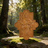 God's Shepherd religious gift Wooden carved chrirstian wall art