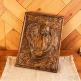 🌟 Archangel Chamuel Wood Carving – Angel of Peaceful Relationships 🌟