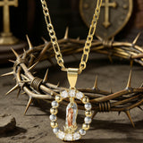 Our Lady of Guadalupe Halo Pendant Necklace: Devotion Meets Modern Elegance