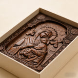 Unsere Liebe Frau von der immerwährenden Hilfe Holzschnitzerei Wanddekoration Geschenk