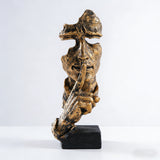 "Silence is Golden" Abstract Bust Sculpture | Modern Home Decor