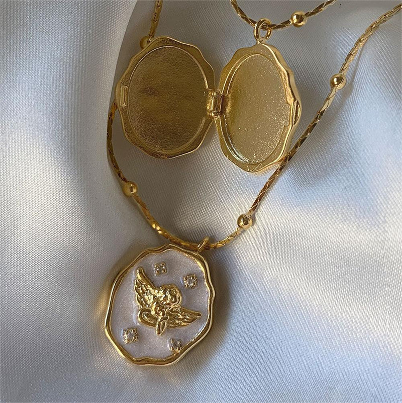 Angel Closure Album Box Necklace - Pet lover gift