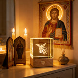 Archangel Michael 3D Crystal Lamp: A Beacon of Protection & Faith