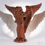 Metatron Angel Cube Beechwood Guardian Ornament: Soulful Resonance of Faith and Art